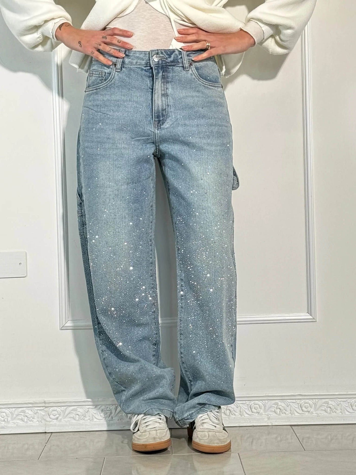 Isabella - Glänzende Denim-Jeans