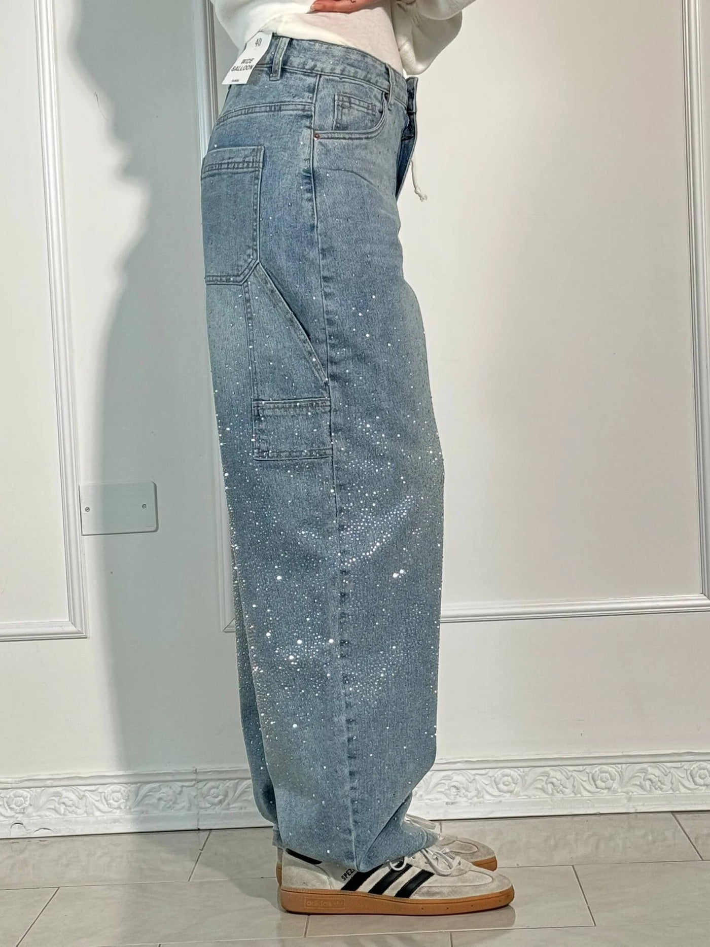 Isabella - Glänzende Denim-Jeans